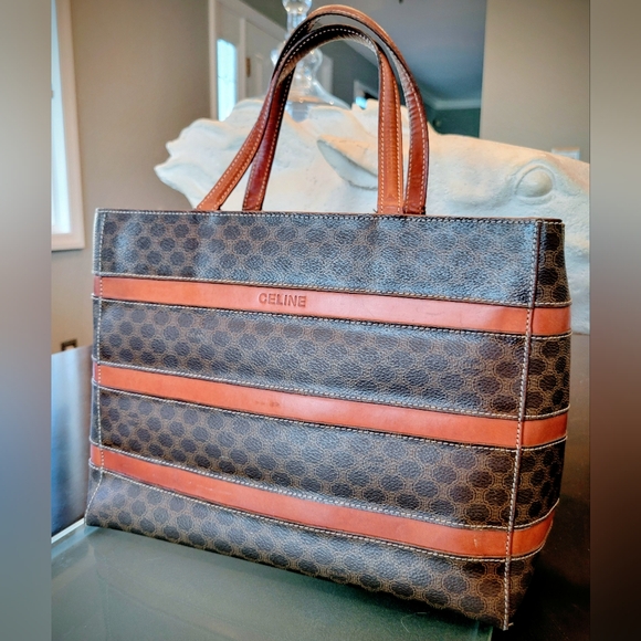 Celine Handbags - CÉLINE Paris Vintage Triomphe Handbag.